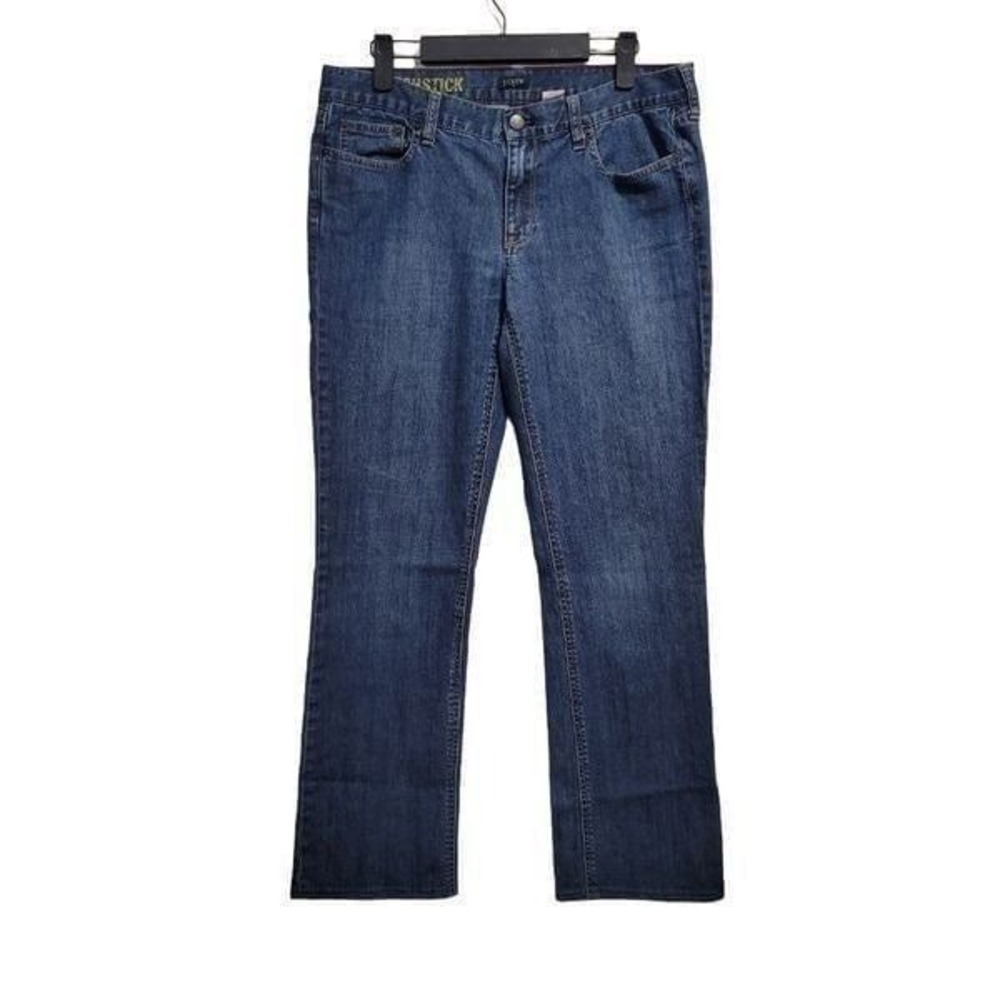J Crew Matchstick Jeans Womens Size 31 Dark Wash Bootcut Cotton Blend